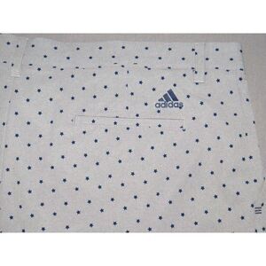 Men's‎ ADIDAS 100% Polyester Gray Star All Over Print Chino Golf Shorts sz. 40